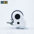 3 inch flat plate trolley wheel casters for hospital bed with brake